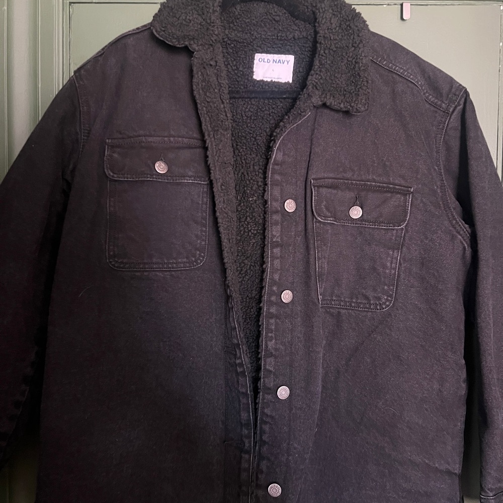 Old Navy Men's Dark Gray Sherpa Jacket